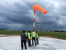 Installation of Wind cone at Hat Yai International Airport